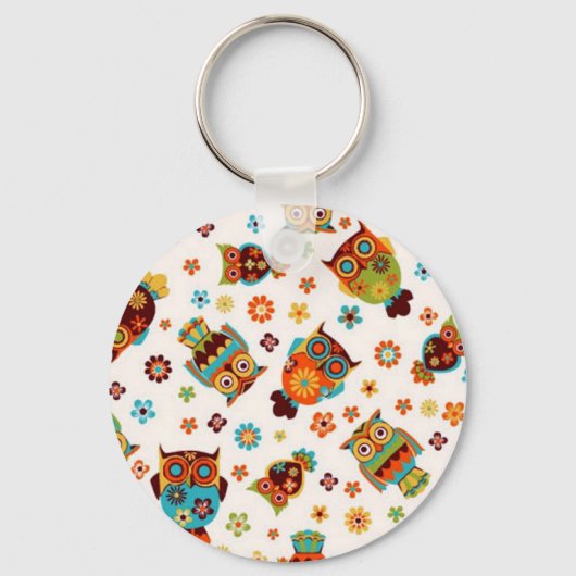 padrão com mochos e flores sleutelhanger (Voorkant)