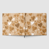 Padrão de corações em tons de marrom. gastenboek (Volledig)