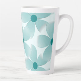 Padrão floral verde. latte mok