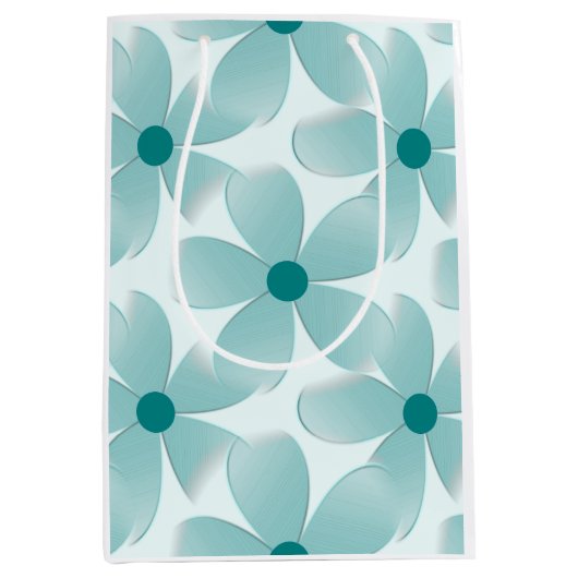 Padrão floral verde. medium cadeauzakje (Voorkant)