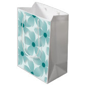 Padrão floral verde. medium cadeauzakje (Achterkant Gekanteld)