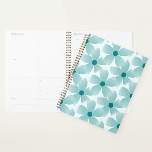 Padrão floral verde. planner (Display)