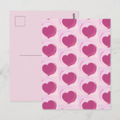 Padrão fofo de corações!! briefkaart (Voorkant / Achterkant)