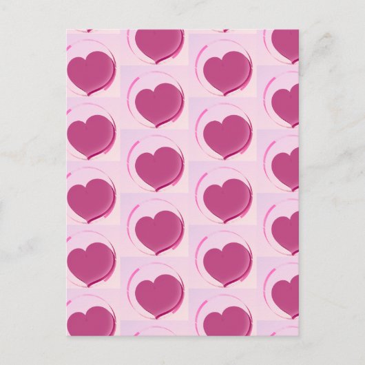 Padrão fofo de corações!! briefkaart (Voorkant)