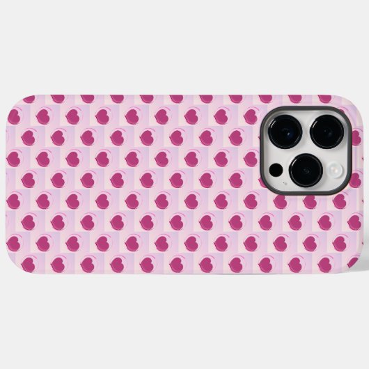 Padrão fofo de pequenos corações. Case-Mate iPhone case (Achterkant (horizontaal))