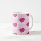 Padrão fofo de pequenos corações. koffiemok (Voorkant rechts)