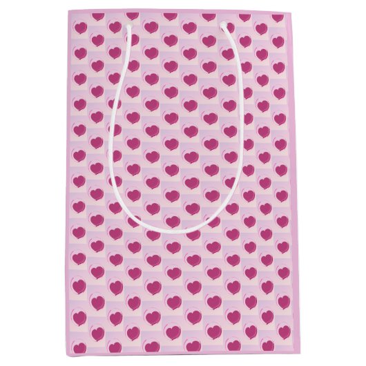 Padrão fofo de pequenos corações. medium cadeauzakje (Voorkant)