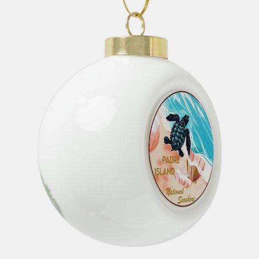 Padre Island National Seashore Keramische Bal Ornament (Links)
