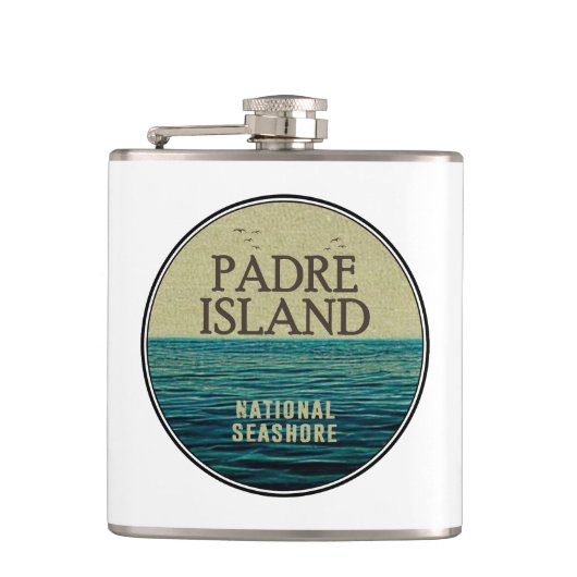 Padre Island National Seashore Ocean Birds Heupfles (Voorkant)