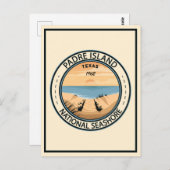 Padre Island National Seashore Texas Badge Briefkaart (Voorkant / Achterkant)