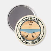 Padre Island National Seashore Texas Badge Magneet (Voorkant / Achterkant)