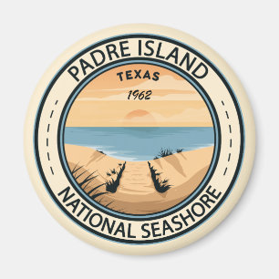 Padre Island National Seashore Texas Badge Magneet