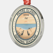 Padre Island National Seashore Texas Badge Metalen Ornament (Links)