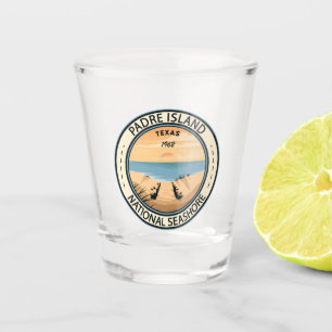 Padre Island National Seashore Texas Badge Shot Glas