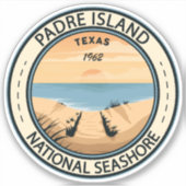 Padre Island National Seashore Texas Badge Sticker (Voorkant)