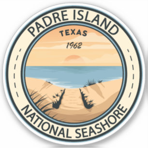Padre Island National Seashore Texas Badge Sticker