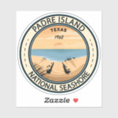 Padre Island National Seashore Texas Badge Sticker (Vel)