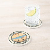 Padre Island National Seashore Texas Badge Zandsteen Onderzetter (Zijkant)