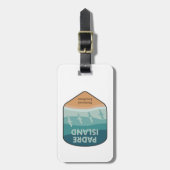 Padre Island National Seashore Texas Seagulls Bagagelabel (Voorkant verticaal)