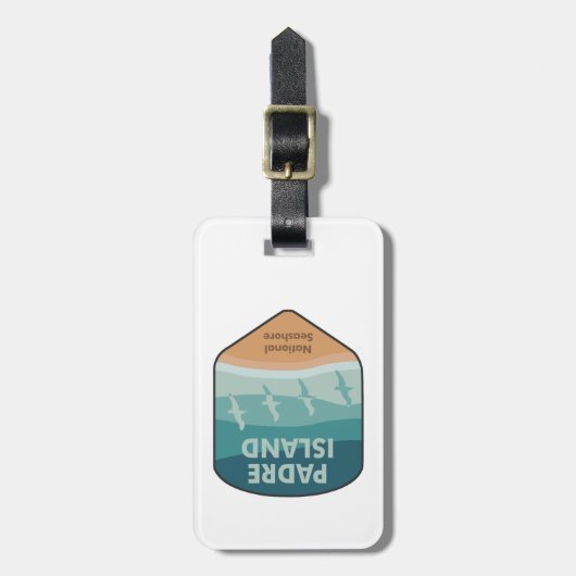 Padre Island National Seashore Texas Seagulls Bagagelabel (Voorkant verticaal)
