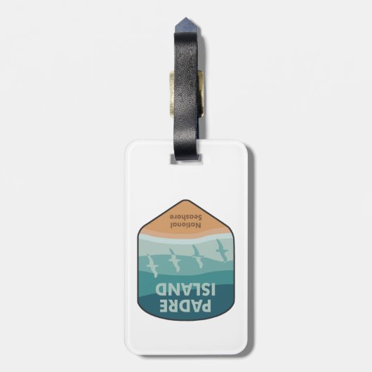 Padre Island National Seashore Texas Seagulls Bagagelabel (Achterkant verticaal)