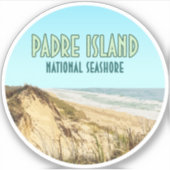Padre Island National Seashore Texas Sticker (Voorkant)