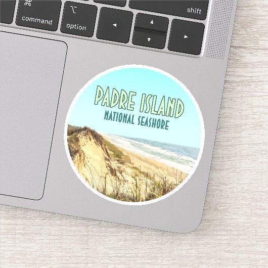 Padre Island National Seashore Texas Sticker (Detail)