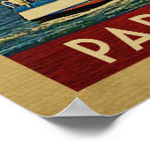 Padre Island Sailboot Vintage Travel Texas Poster (Hoek)