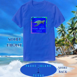 Padre Island TX Ocean Blue Zee Turtle T-shirt