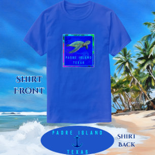 Padre Island TX Ocean Blue Zee Turtle T-shirt