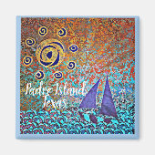 Padre Island TX Zeil en zon Magneet (Voorkant)