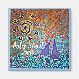 Padre Island TX Zeil en zon Magneet