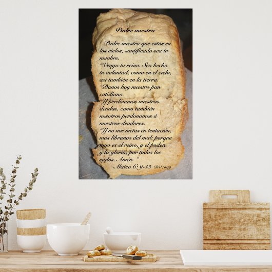 Padre Nuestro Cartel Poster (Keuken)