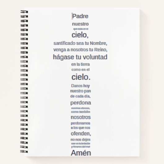 Padre nuestro notitieboek (Voorkant)