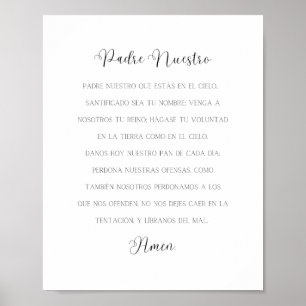 Padre Nuestro Spaans Gebed Poster