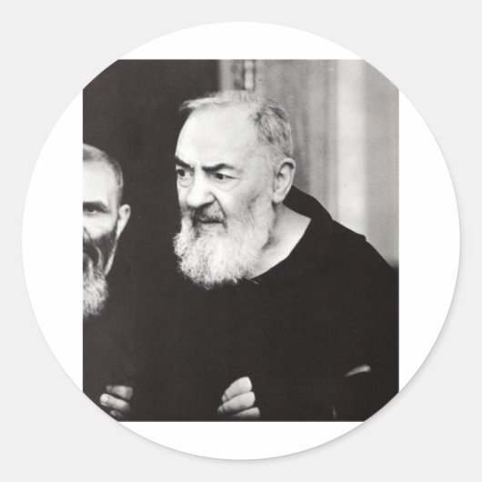 Padre Pio 102.jpg Ronde Sticker (Voorkant)