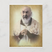 PADRE PIO ANTIEK BRIEFKAART (Voorkant)