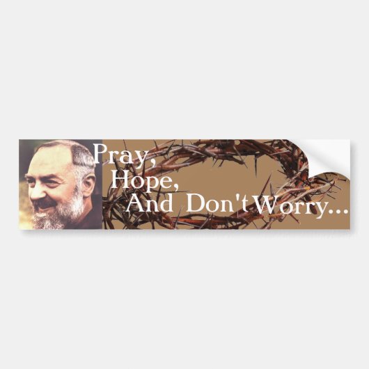 Padre Pio Bumpersticker (Voorkant)