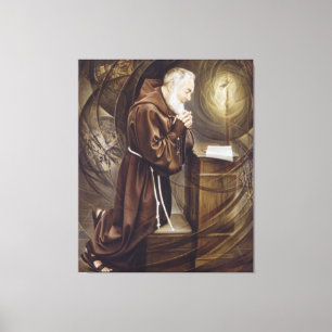 Padre Pio Canvas Afdruk