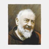 Padre Pio Fleece Deken (Voorkant)