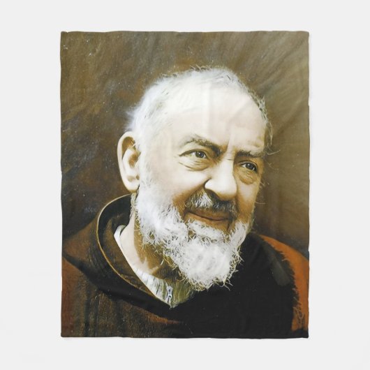 Padre Pio Fleece Deken (Voorkant)