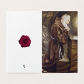 Padre Pio katholiek condoleances Bedankt kaarten (Buitenkant ongevouwen)
