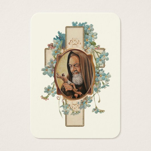 Padre Pio Katholieke Funeral Prayer Kaart (Voorkant)