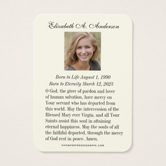 Padre Pio Katholieke Funeral Prayer Kaart (Achterkant)