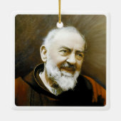 Padre Pio Keramisch Ornament (Achterkant)