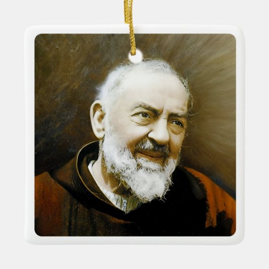 Padre Pio Keramisch Ornament (Voorkant)