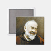 Padre Pio, koelkast Magneet (Voorkant / Achterkant)