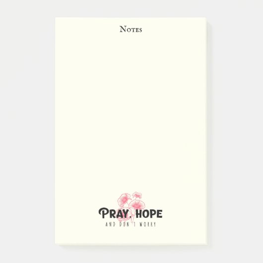 Padre Pio Pray Hope en Don't Worry Post-it Notes (Voorkant)
