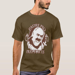 PADRE PIO PRAY VOOR ONS DOOR EKLEKTIX T-SHIRT