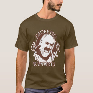 PADRE PIO PRAY VOOR ONS DOOR EKLEKTIX T-SHIRT